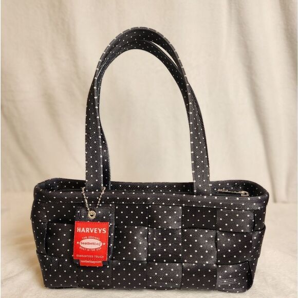 EUC Harveys Black and White Polka Dot Tote - Picture 1 of 6